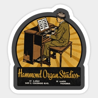 Vintage Soul Organ Player Sticker